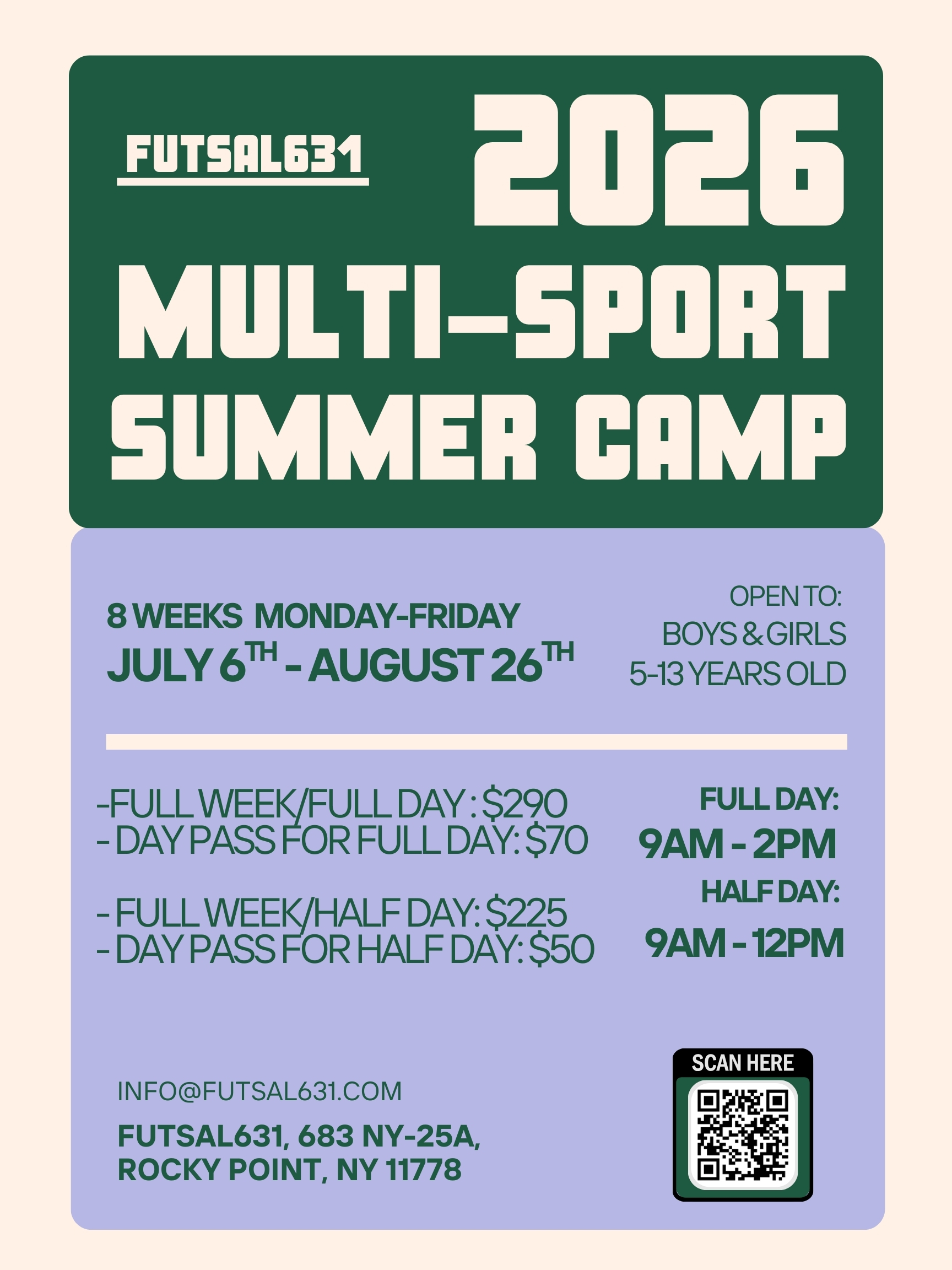 FUTSAL631 MULTI-SPORT SUMMER CAMP
